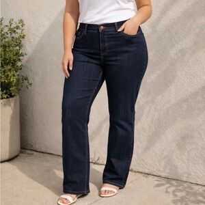 Lane Bryant Straight Leg Jeans Womens 24 Short Tighter Tummy Technology Stretch